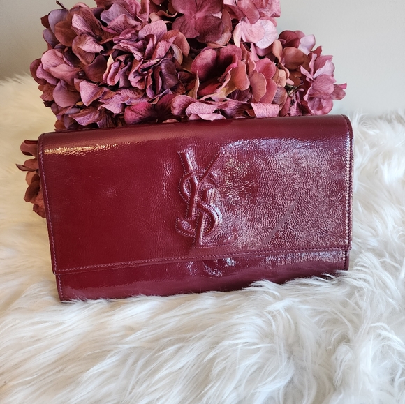 SOLD YSL Patent Leather Clutch - Picture 1 of 4